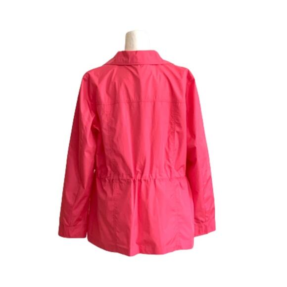 Studio Works Jacket Windbreaker Pink Zipper Front Lightweight Jacket Size Large - Picture 4 of 13